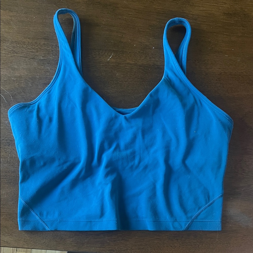 Lululemon Align Seamless Longline Bra Blue Borealis Size 12